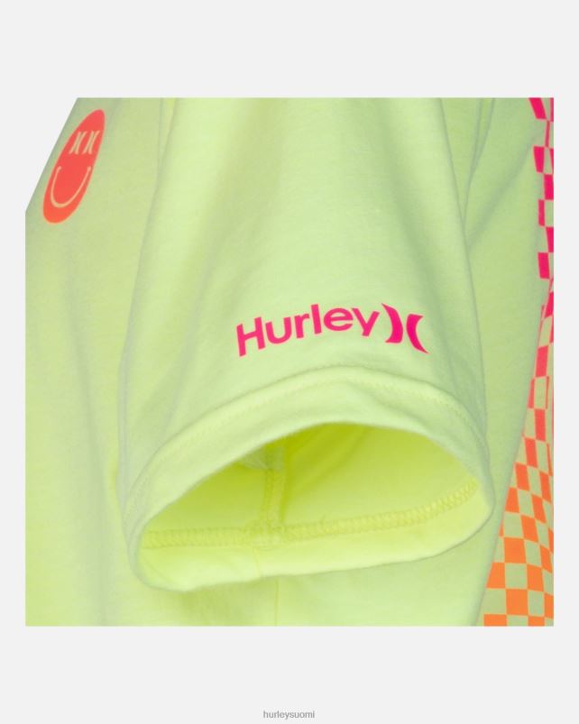 Hurley lapset hymiöruudullinen t-paita Se sitruunakierteinen kanerva vaatetus A06JJB609