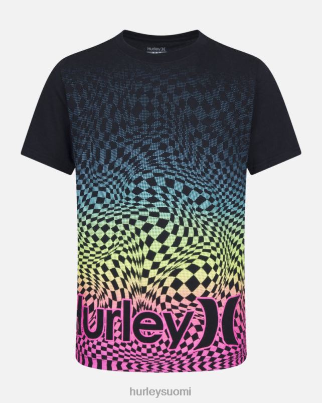 Hurley lapset ruudullinen t-paita musta vaatetus A06JJB608