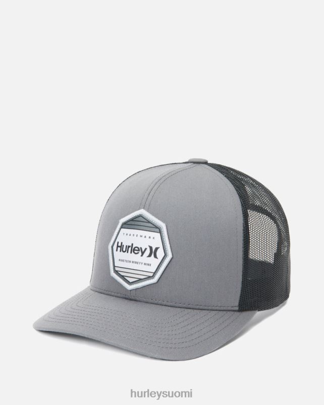 Hurley miehet pacific patch hat tumman savunharmaa Lisätarvikkeet A06JJB132