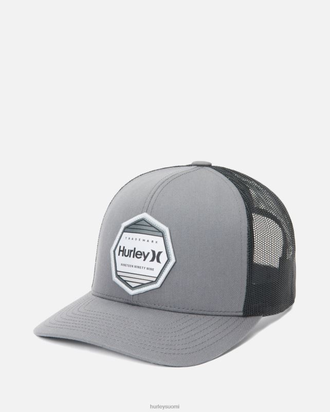 Hurley miehet pacific patch hat tumman savunharmaa Lisätarvikkeet A06JJB132