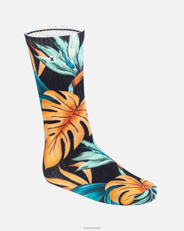 Hurley miehet h2o-dri painettu miehistön sukka 1kpl musta Lisätarvikkeet A06JJB81