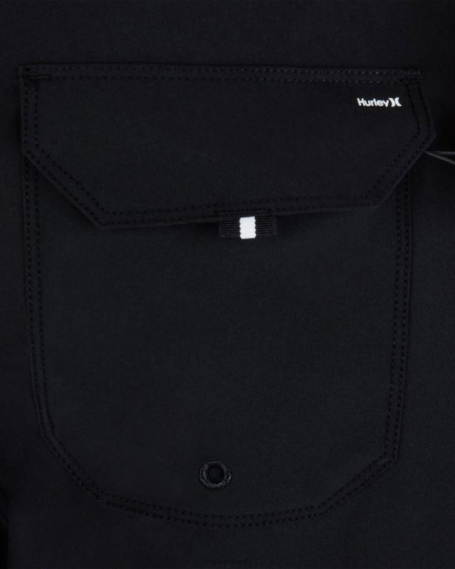Hurley miehet Phantom-eco yksi ja ainoa kiinteä 18\" boardshort musta vaatetus A06JJB96