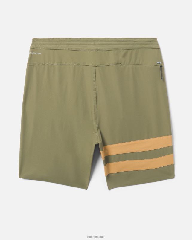 Hurley miehet phantom+ block party Renegade boardshort 18\" oliivi vaatetus A06JJB155