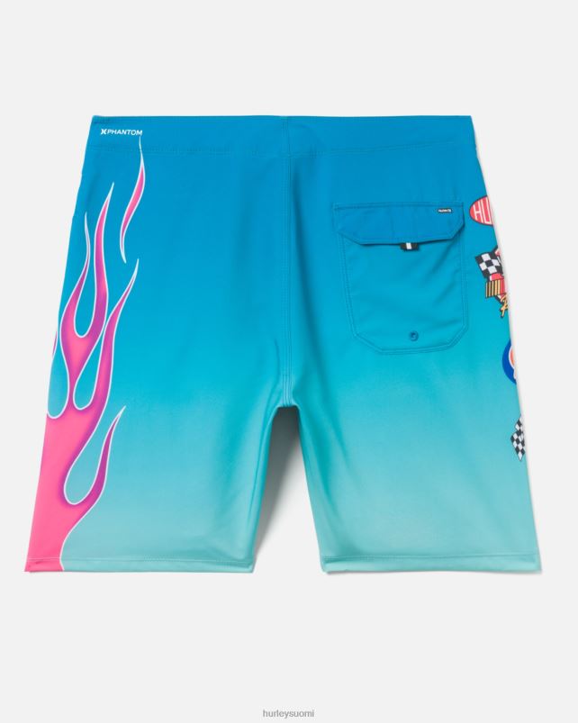 Hurley miehet phantom-eco nascar flames 18\" boardshort arktinen neon vaatetus A06JJB181