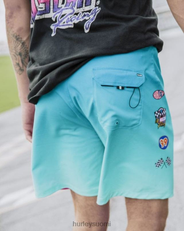 Hurley miehet phantom-eco nascar flames 18\" boardshort arktinen neon vaatetus A06JJB181