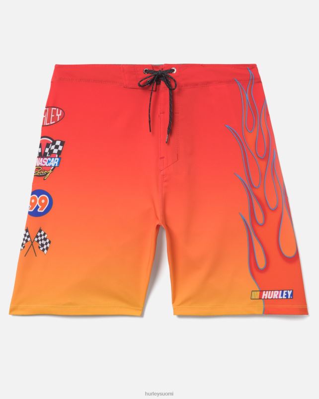 Hurley miehet phantom-eco nascar flames 18\" boardshort yhtenäisyyden punainen vaatetus A06JJB170