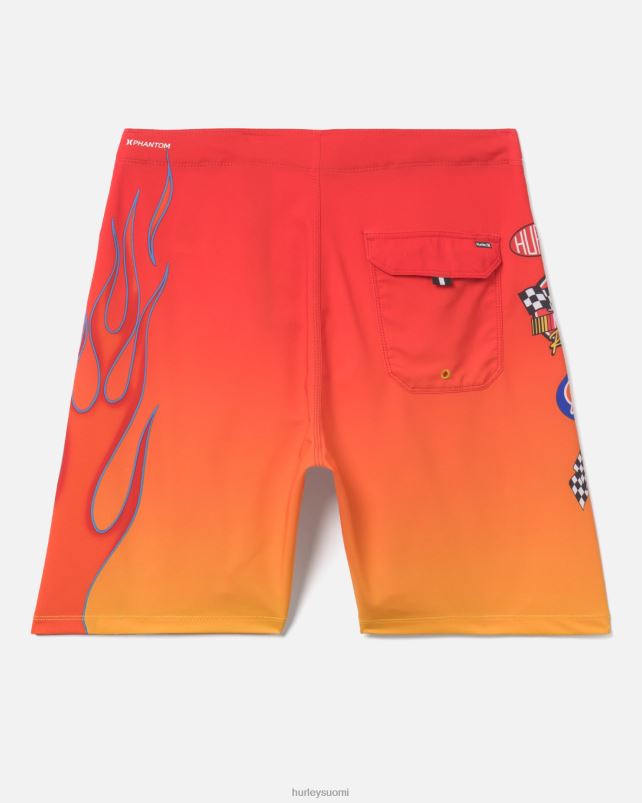 Hurley miehet phantom-eco nascar flames 18\" boardshort yhtenäisyyden punainen vaatetus A06JJB170