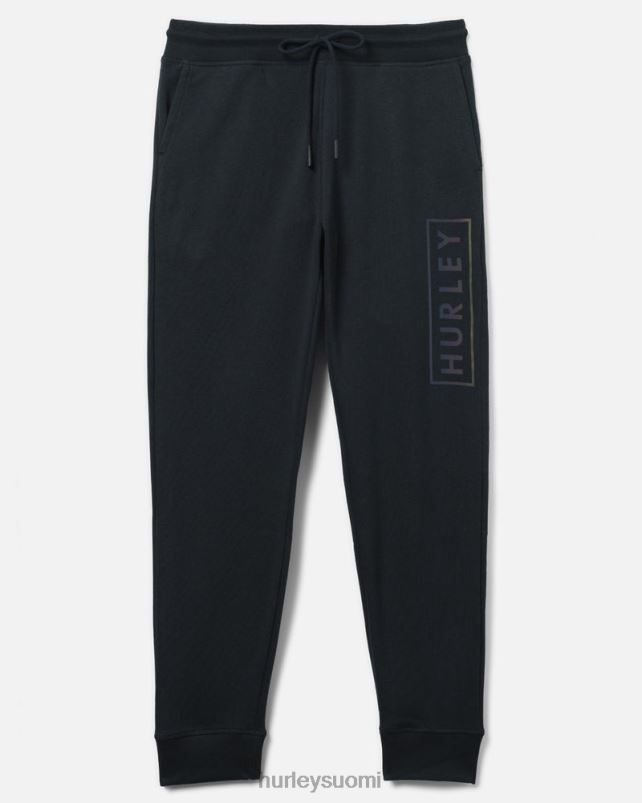 Hurley miehet olemassa boxed logo rento istuvuus puuvilla fleece jogger musta vaatetus A06JJB60