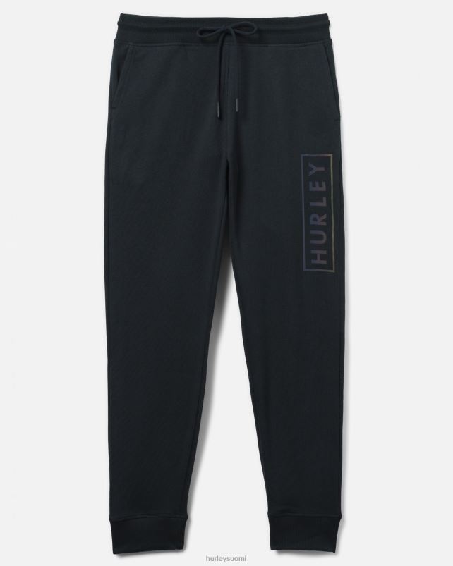 Hurley miehet olemassa boxed logo rento istuvuus puuvilla fleece jogger musta vaatetus A06JJB60
