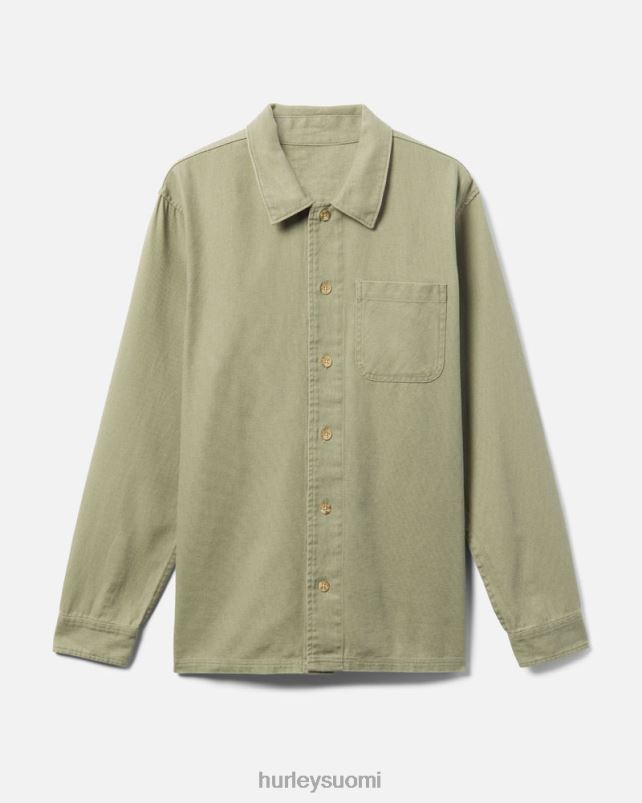 Hurley miehet bixby canvas pitkähihainen paita armeija vaatetus A06JJB381