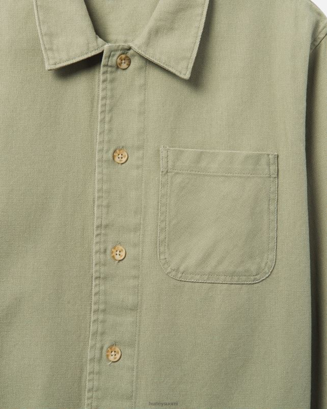 Hurley miehet bixby canvas pitkähihainen paita armeija vaatetus A06JJB381