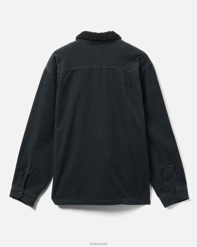 Hurley miehet bixby cord sherpavuorattu pitkähihainen paita tumman kiven harmaa vaatetus A06JJB318