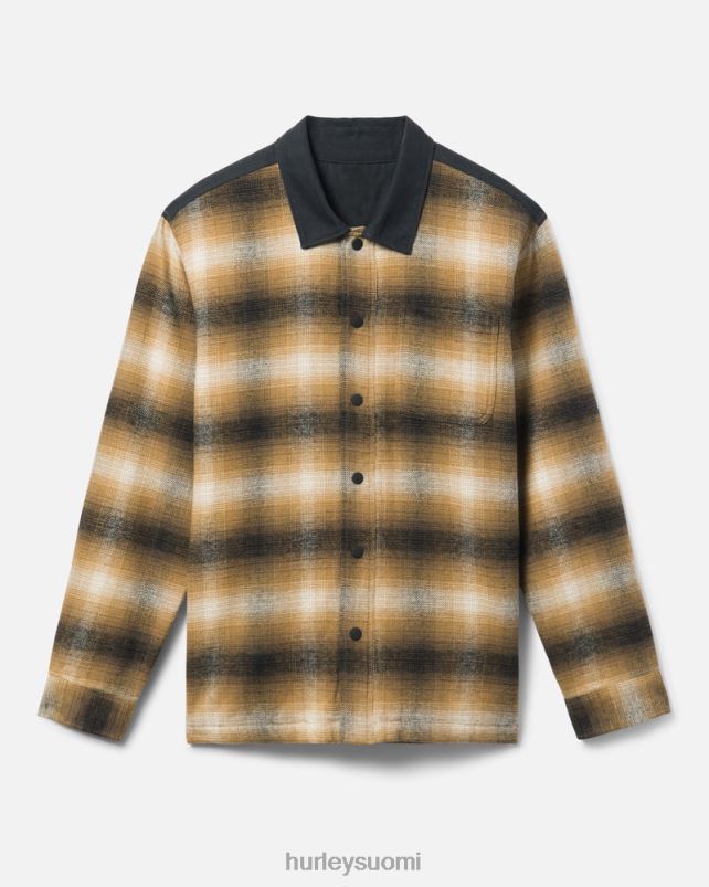 Hurley miehet bixby overshirt pitkähihainen paita musta vaatetus A06JJB325