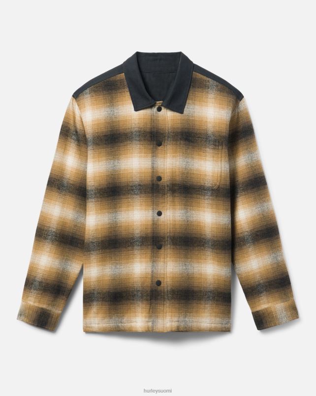 Hurley miehet bixby overshirt pitkähihainen paita musta vaatetus A06JJB325