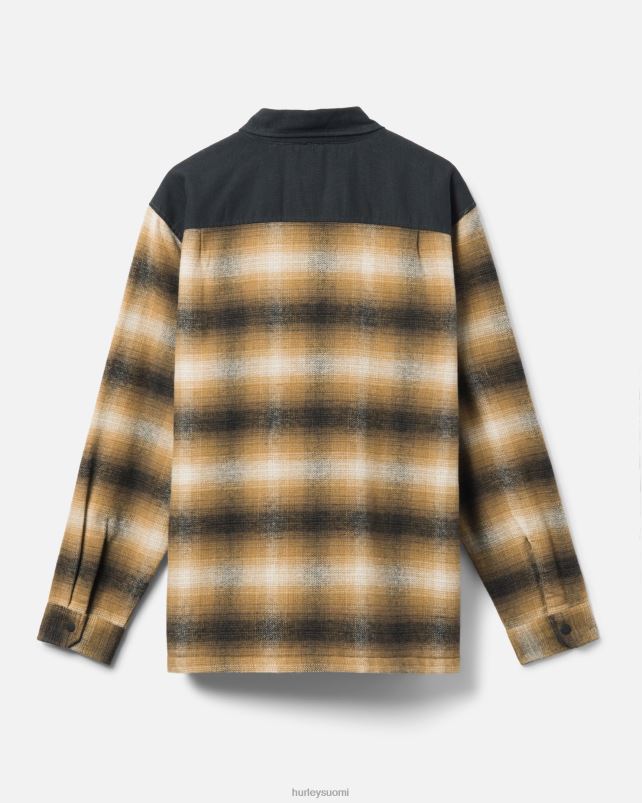 Hurley miehet bixby overshirt pitkähihainen paita musta vaatetus A06JJB325