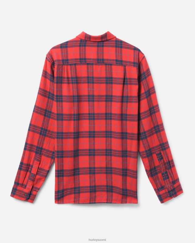 Hurley miehet portland orgaaninen flanellipaita kuninkaallinen punainen vaatetus A06JJB386