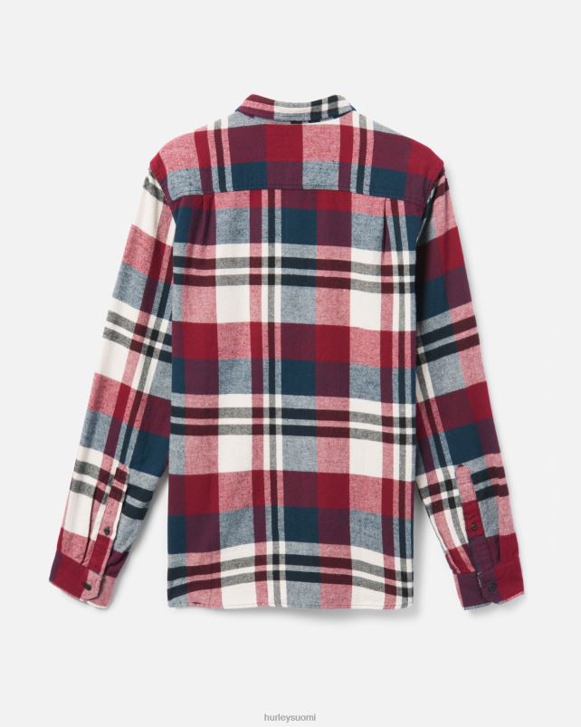 Hurley miehet portland orgaaninen flanellipaita oikea punainen vaatetus A06JJB376