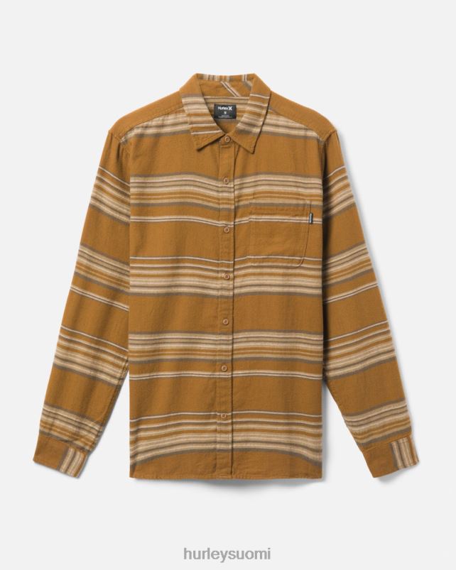 Hurley miehet portland orgaaninen flanellipaita ruskea vaatetus A06JJB331