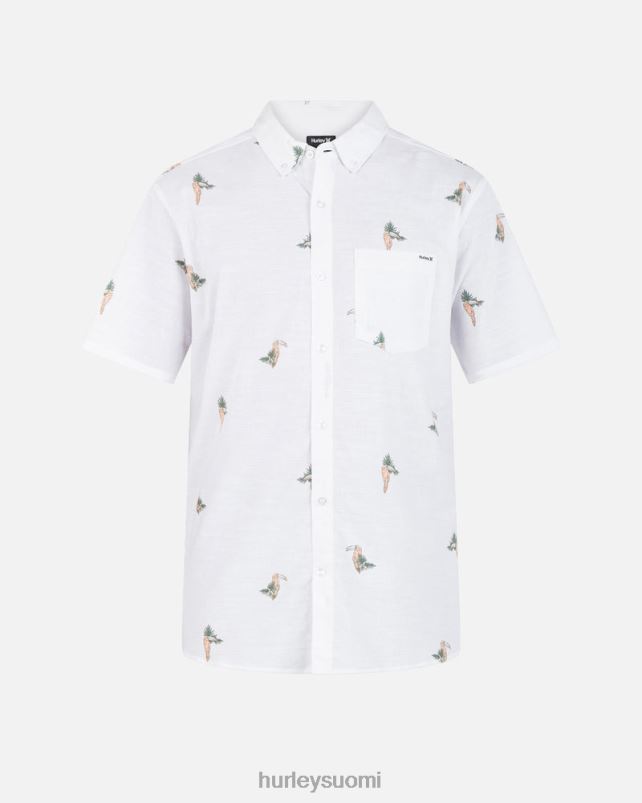 Hurley miehet yksi ja ainoa joustava lyhythihainen paita valkoinen 2 vaatetus A06JJB284