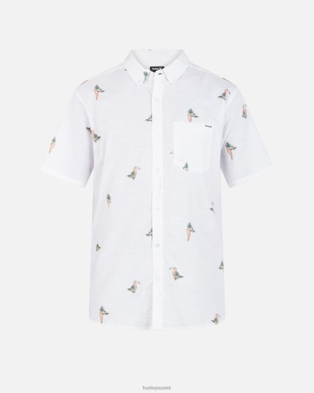 Hurley miehet yksi ja ainoa joustava lyhythihainen paita valkoinen 2 vaatetus A06JJB284