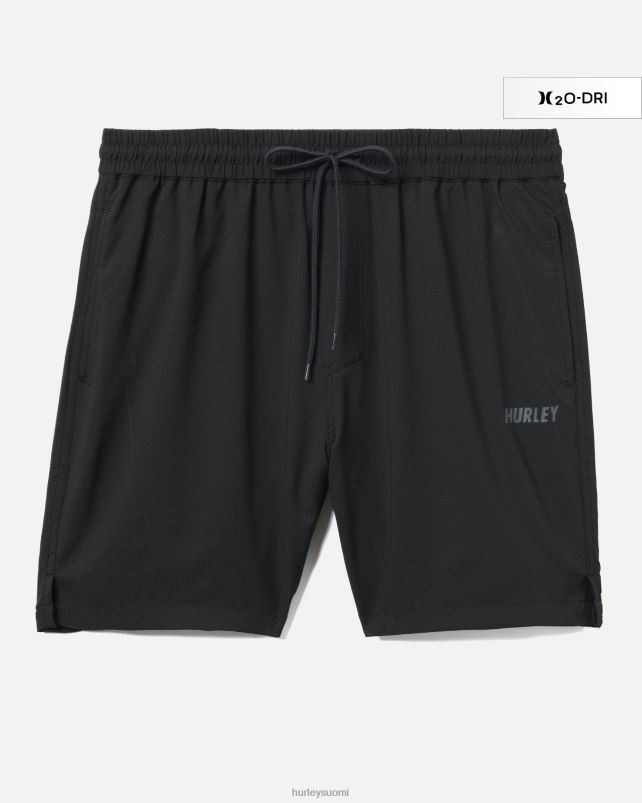 Hurley miehet tutki h2o-dri trek ii shortsit 17,5\" musta vaatetus A06JJB104