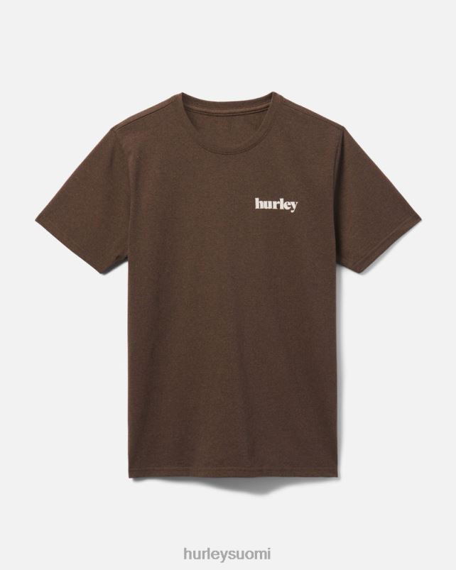 Hurley miehet Päivittäin kierrätetty alentaa puff lyhythihainen ruskea vaatetus A06JJB355