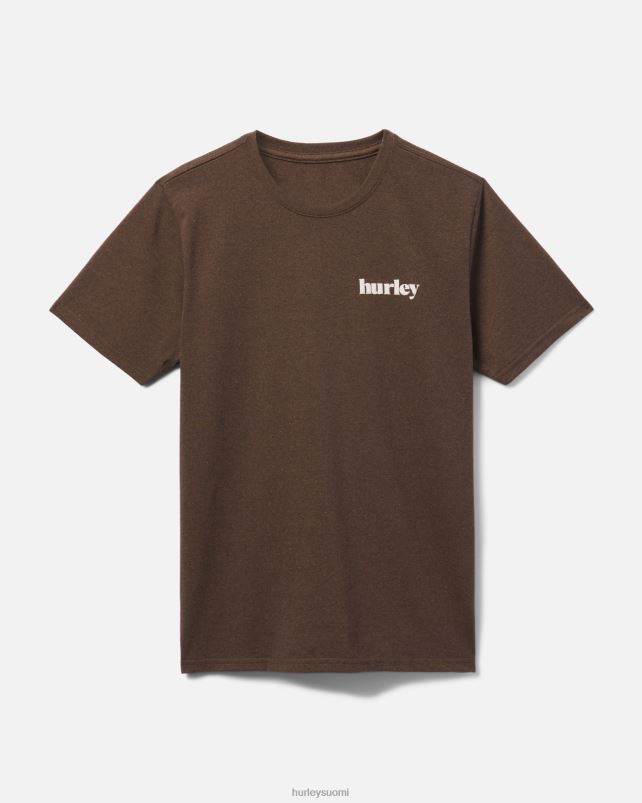 Hurley miehet Päivittäin kierrätetty alentaa puff lyhythihainen ruskea vaatetus A06JJB355