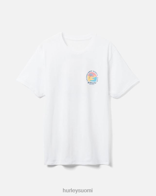 Hurley miehet Päivittäinen kierrätetty auringonnousun t-paita valkoinen vaatetus A06JJB309