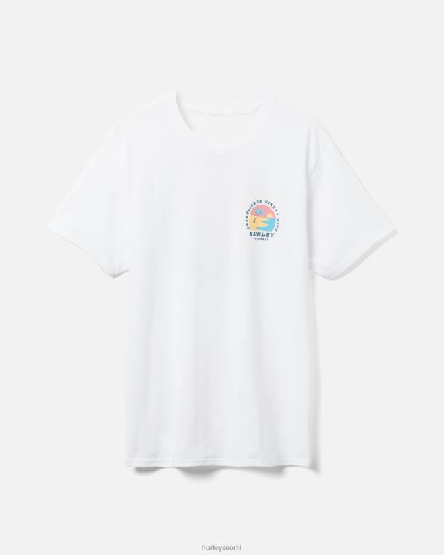 Hurley miehet Päivittäinen kierrätetty auringonnousun t-paita valkoinen vaatetus A06JJB309