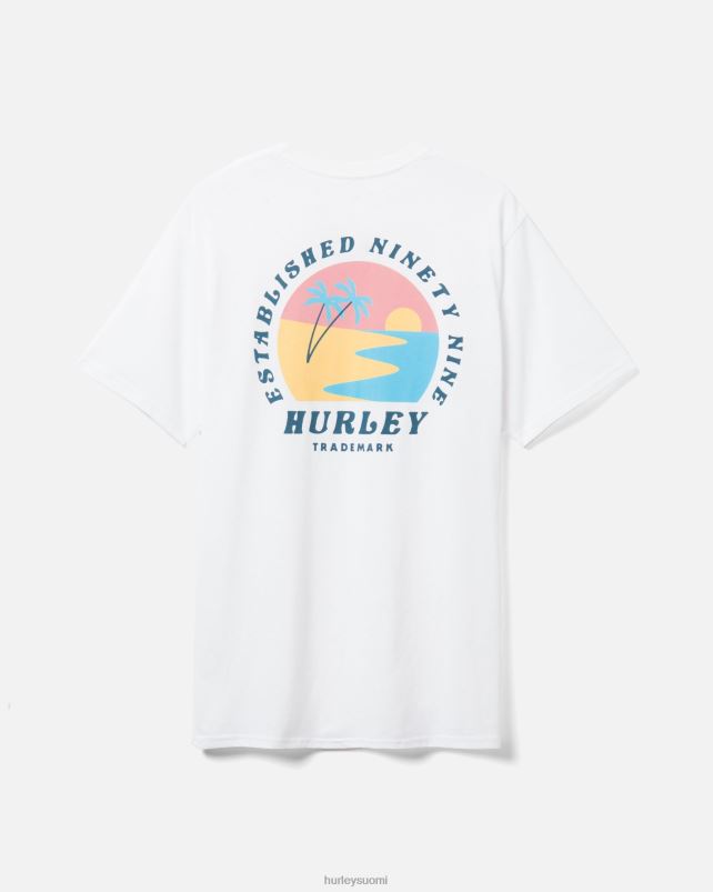 Hurley miehet Päivittäinen kierrätetty auringonnousun t-paita valkoinen vaatetus A06JJB309