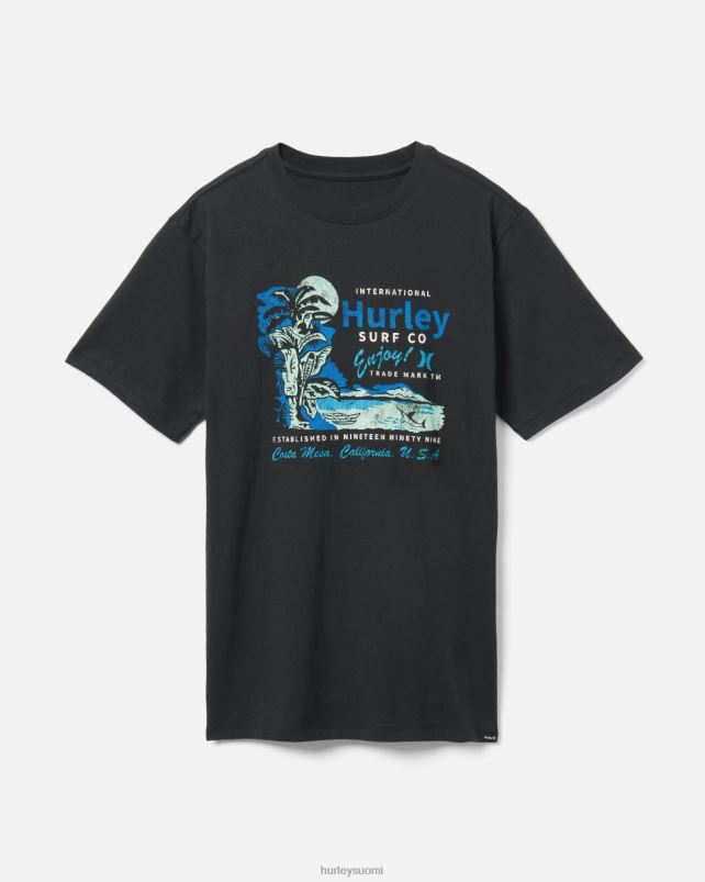 Hurley miehet arjen waikiki tiki t-paita musta vaatetus A06JJB378