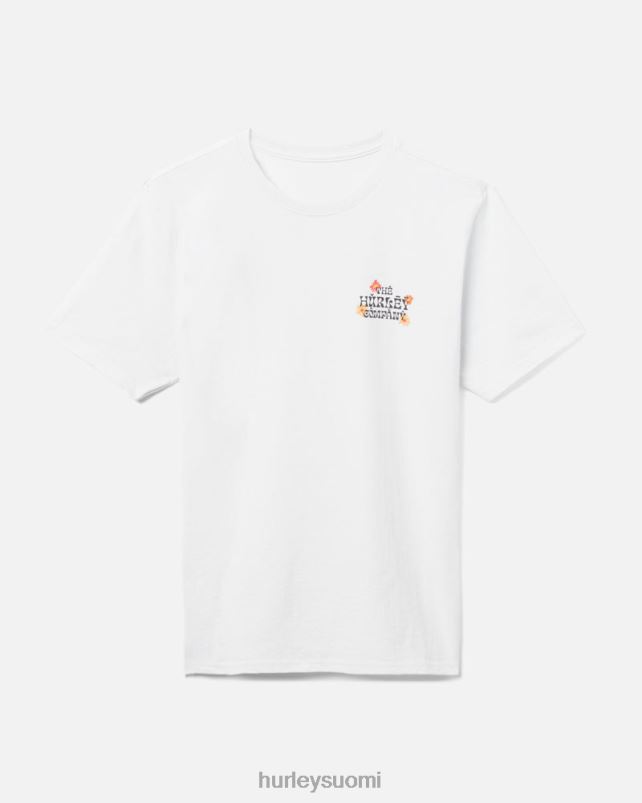 Hurley miehet everday kierrätetty kuolleiden kukkien t-paita valkoinen vaatetus A06JJB332