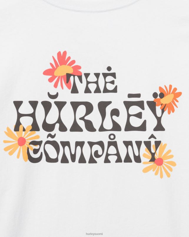 Hurley miehet everday kierrätetty kuolleiden kukkien t-paita valkoinen vaatetus A06JJB332
