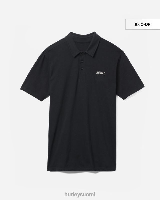Hurley miehet h2o-dri ace lyhythihainen poolo musta vaatetus A06JJB406