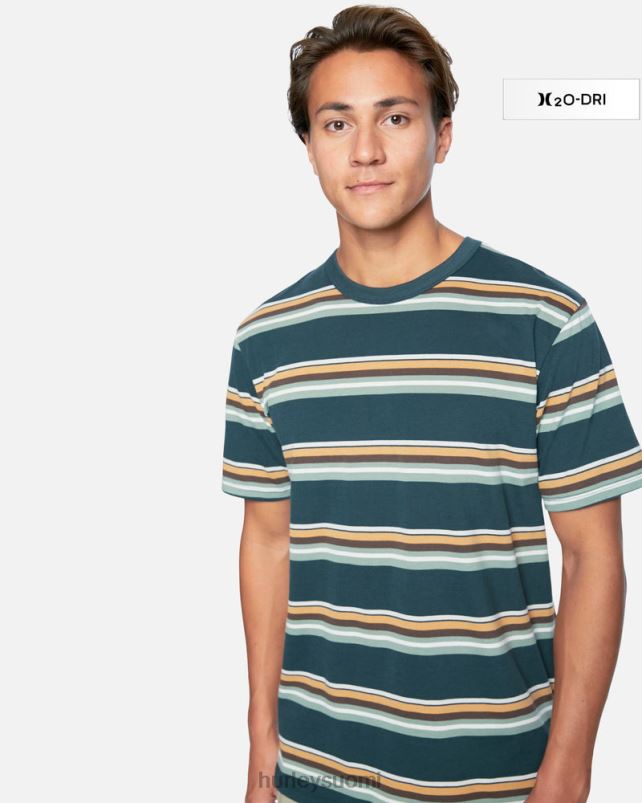 Hurley miehet h2o-dri harvey stripe t-paita merilevää vaatetus A06JJB408