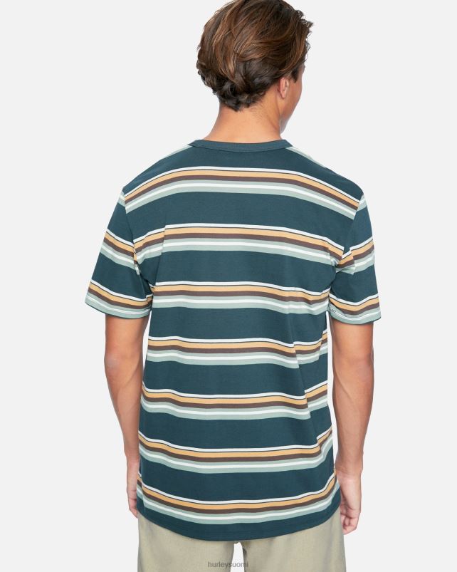 Hurley miehet h2o-dri harvey stripe t-paita merilevää vaatetus A06JJB408