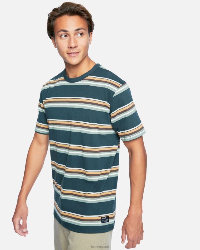 Hurley miehet h2o-dri harvey stripe t-paita merilevää vaatetus A06JJB408