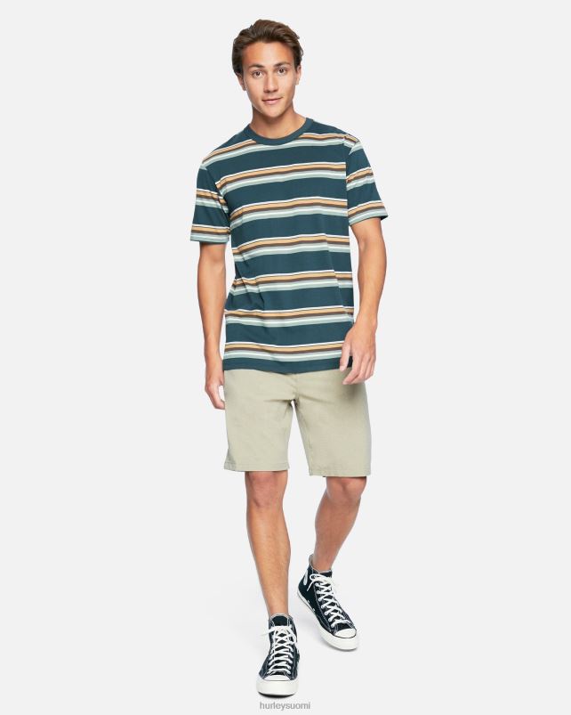 Hurley miehet h2o-dri harvey stripe t-paita merilevää vaatetus A06JJB408