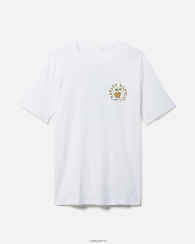 Hurley miehet joka päivä pesty kesävibes lyhythihainen valkoinen vaatetus A06JJB368