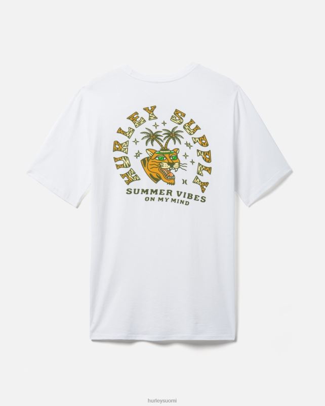 Hurley miehet joka päivä pesty kesävibes lyhythihainen valkoinen vaatetus A06JJB368