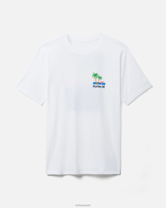 Hurley miehet jokapäiväinen mingo lyhythihainen valkoinen vaatetus A06JJB393