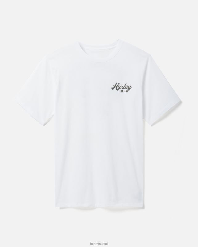 Hurley miehet jokapäiväinen viljellä t-paita valkoinen vaatetus A06JJB339