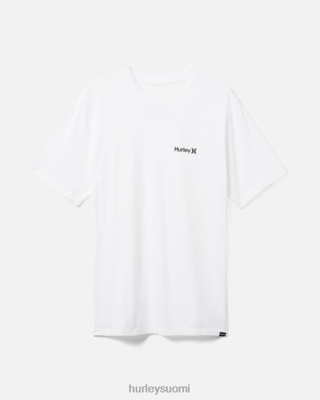 Hurley miehet jokapäiväinen yksi ja ainoa sc-t-paita valkoinen vaatetus A06JJB286