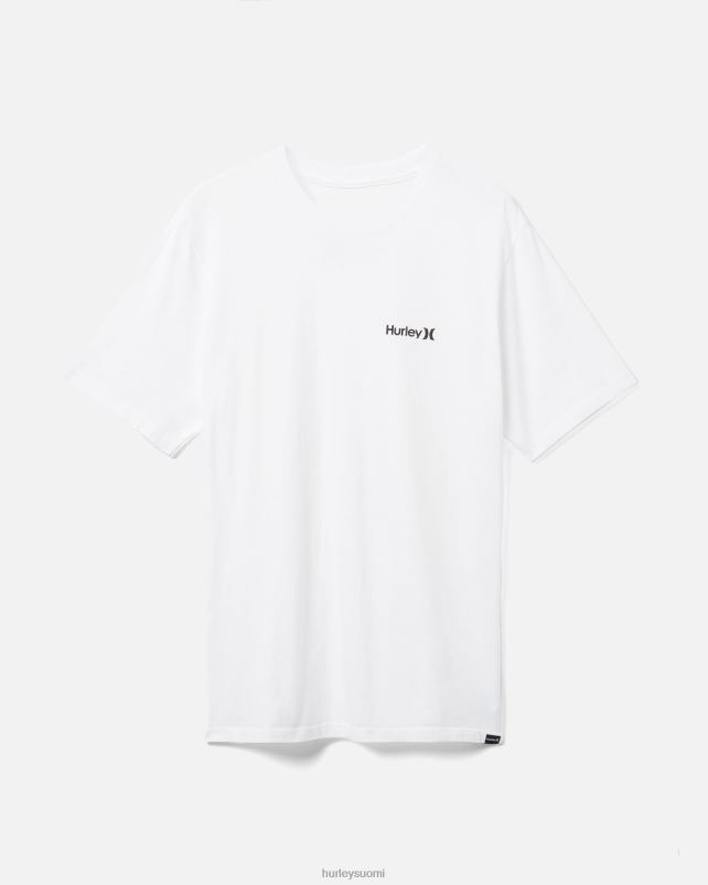 Hurley miehet jokapäiväinen yksi ja ainoa sc-t-paita valkoinen vaatetus A06JJB286