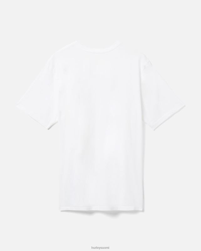 Hurley miehet jokapäiväinen yksi ja ainoa sc-t-paita valkoinen vaatetus A06JJB286