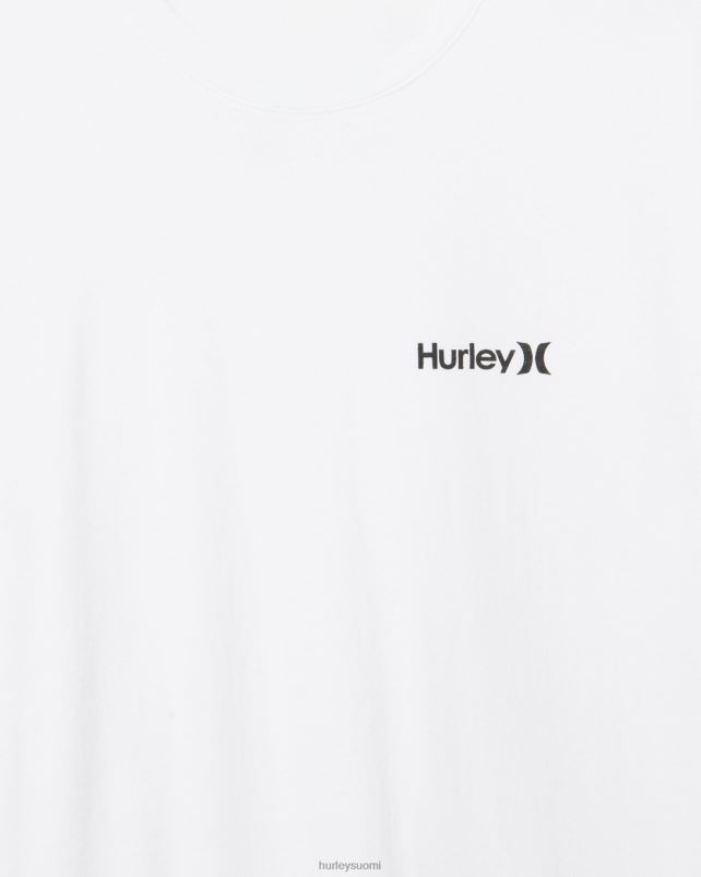Hurley miehet jokapäiväinen yksi ja ainoa sc-t-paita valkoinen vaatetus A06JJB286