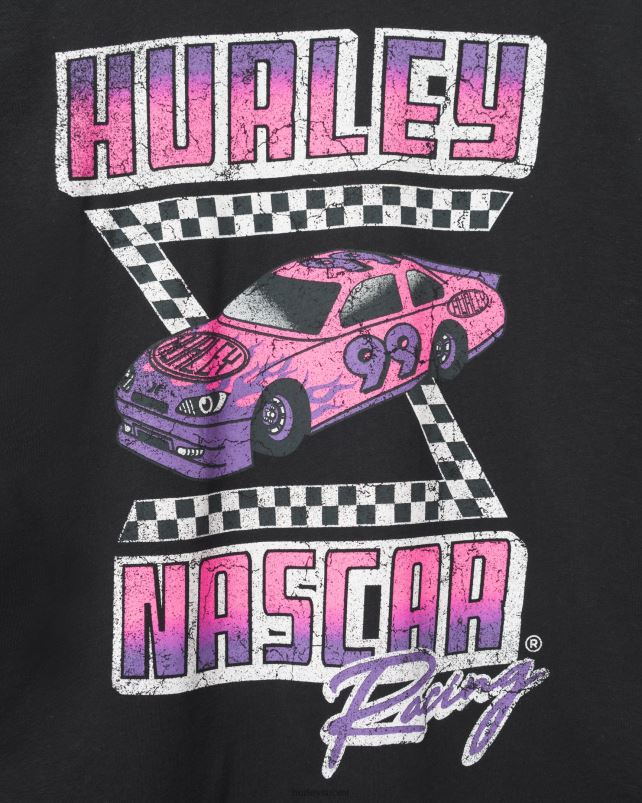 Hurley miehet nascar x daily nopeampi lyhythihainen t-paita musta vaatetus A06JJB267