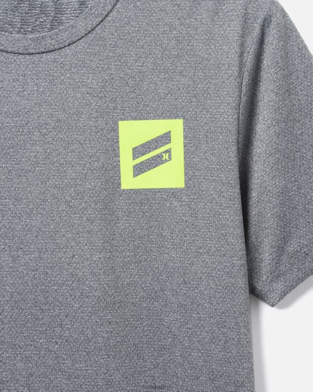 Hurley miehet olemassa bootcamp breathe mesh lyhythihainen performanssipaita harmaa/musta vaatetus A06JJB53