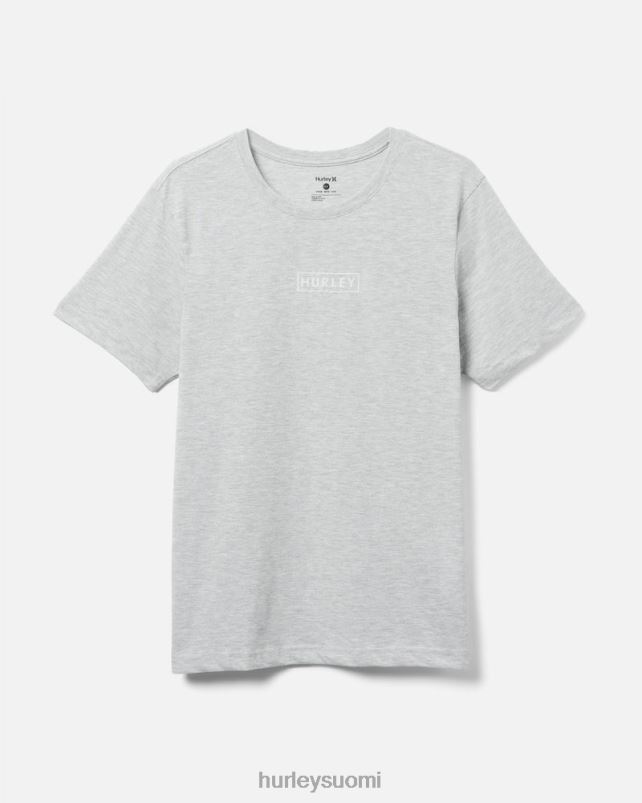 Hurley miehet olemassa boxed logo puuvilla jersey graafinen tee harmaa/harmaa vaatetus A06JJB36