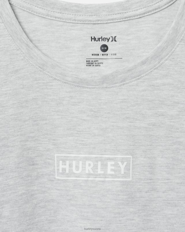 Hurley miehet olemassa boxed logo puuvilla jersey graafinen tee harmaa/harmaa vaatetus A06JJB36